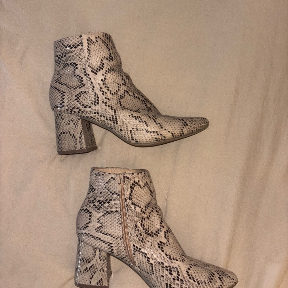 Snakeskin Ankle Boots